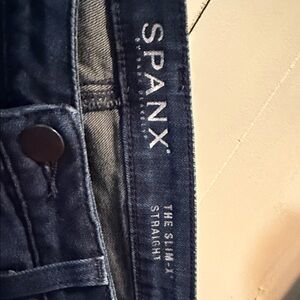 SPANX Men's Straight Jeans - Deep Blue